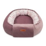 Nido de Bebé Reversible Velvet Bloom Rosa 80x45 – Cocoon Ajustable y Acolchado - imagen 3