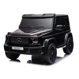 Vista lateral del coche eléctrico Mercedes G63 XXL, fabricado en ecocuero.