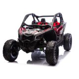Detalle de la carrocería abierta y barras antivuelco del buggy DK-CA001 rojo lacado