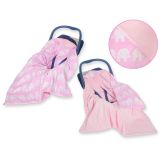 Manta doble cara para silla de coche My Sweet Baby - Elefantes Rosa