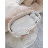 Moses Basket Boho Handmade Cotton With Mattress - Cream