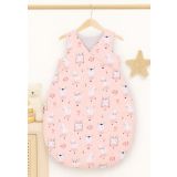 Cotton Sleeping Bag For Children, Size M, 3-12 Months, Tog 2.5, All-season - Ballerinas Powder Pink