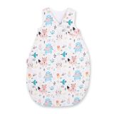 Cotton Sleeping Bag For Children, Size M, 3-12 Months, Tog 2.5, All-season - Blue Teddy Bears