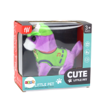 Perro de Peluche Interactivo que Camina y Ladra Morado