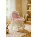 Carrito de Muñecas My Sweet Baby de Mimbre con Ropa Rosa - imagen 3