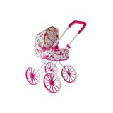 Carrito de Muñecas Retro con Ruedas Grandes y Flores - imagen 2