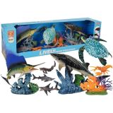 Juego de Figuras de Animales Marinos con Elementos Móviles