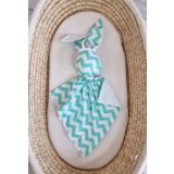 Doudou Conejito de Minky y Algodón My Sweet Baby - Mint Chevron - imagen 3