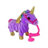 Unicornio Interactivo Mascota Púrpura con Alas Doradas