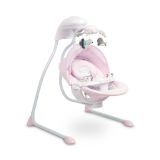 Hamaca eléctrica Raffi Rosa Caretero con asiento rotatorio.