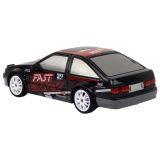 Coche Deportivo Teledirigido R/C 1:24 Negro con Ruedas Reemplazables