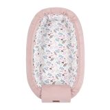 Nido de Bebé Reversible Velvet Twigs Rosa 80x45 – Cocoon Ajustable y Acolchado