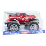 Vehículo de rescate todoterreno con tracción trasera, rojo 27cm