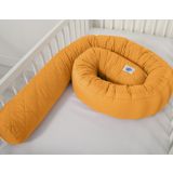 2-in-1 - Baby Nest Quilted - Snake Pillow Bumper - Honey Yellow