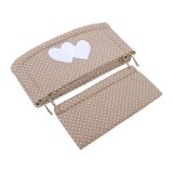 Protector de Cuna My Sweet Baby XXL - Corazones en Blanco y Marrón - imagen 2