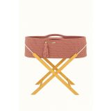 Moses Basket Boho Handmade With Stand - Blush