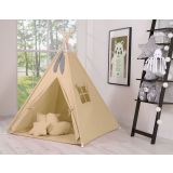 Tipi para niños My Sweet Baby con alfombra y cojines - Beige - imagen 2