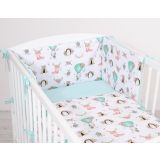 Protector de Cuna Universal My Sweet Baby - Zorro Beige/Menta - imagen 2