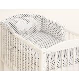 Protector de Cuna My Sweet Baby - Corazones en Blanco y Negro
