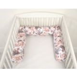 Bumper enrollable para cuna My Sweet Baby - Rosas Sepia