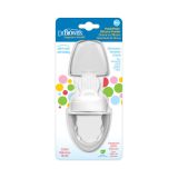 Chupete Alimentador de Silicona Dr brown's en gris, fabricado para la seguridad del bebé.