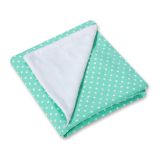 Manta de Cochecito de Bebé Doble Cara My Sweet Baby - Puntos Blancos en Verde Menta - imagen 2