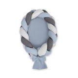 Braided Baby Nest 2 In 1 - Pastel Blue - Gray - Anthracite
