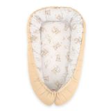 Baby Nest Double-sided Premium Cocoon For Infants Bobono- Rainbow Beige Bear/ Beige