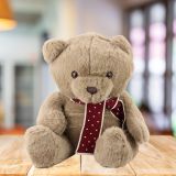 Osito de Peluche Grande con Bufanda a Lunares 45cm