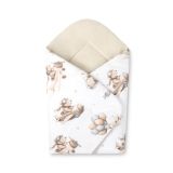 Arrullo Swaddle Bebé Velcro Algodón Osito Beige 75 cm