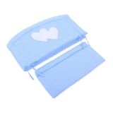 Protector de Cuna My Sweet Baby XXL Corazones Blancos y Azules - imagen 2