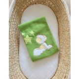 Manta de Fleece para Bebés My Sweet Baby - Carlo Oso con Estrellas Verde