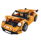 Coche de Carreras GT de Bloques Naranja 1:14 - 1268 Piezas