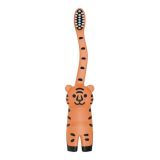 Cepillo de dientes Tigre Dr brown's de pie sobre la encimera.