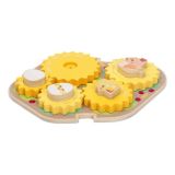 Puzzle de Madera con Polluelos de Chicco toys, fabricado en madera natural.
