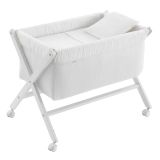 Minicuna de madera estructura tijera Unic crudo blanco 55x87x74 cm