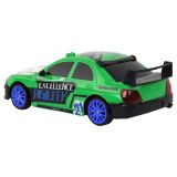 Coche Deportivo Teledirigido R/C 1:24 Verde con Ruedas Intercambiables