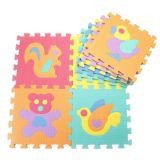 Alfombrilla de Puzzle Educativa Suave EVA Animales 9 Piezas