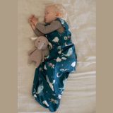 Saco de dormir azul marino de Waldin, suave y acogedor