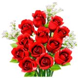 Detalles del Bouquet de Rosas en plástico, ideal para decorar.