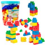 Bloques educativos Lean toys de 160 piezas con cubo de almacenamiento