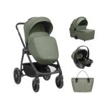 Carrito de bebé 3en1 Kikkaboo Modena Verde Militar