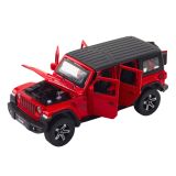 Coche Todo Terreno Rojo con Caravana 1:32
