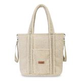 Bolso Bouclé Clásico en beige de Sensillo con textura suave y elegante