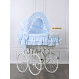Moisés My Sweet Baby Victoria - Cuna de Mimbre con Capota Azul Bebé - imagen 2