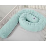 2-in-1 - Baby Nest Quilted - Snake Pillow Bumper - Mint