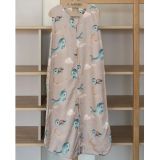 Saco de dormir de bambú 6-18 meses 0,5 TOG Ballenas – Beige oscuro
