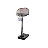 Set de baloncesto altura ajustable 200-305 cm, vista completa con tablero y aro