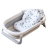 Bañera plegable con termómetro y colchón estrellas gris