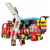 Camión bomberos bloques 94 piezas luces y sonidos 